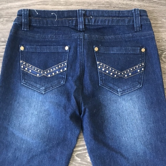 Nwot Jalate low rise Jeans dark wash bootcut jewel - Picture 7 of 12